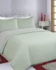 ΚΟΥΒΕΡΛΙ σετ (240cm x 260cm  2x50cm x 70cm) PON-PON mint/grey