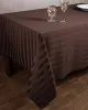 Ριγέ τραπεζομάντηλο dimitra (130cm x 130cm) καφέ