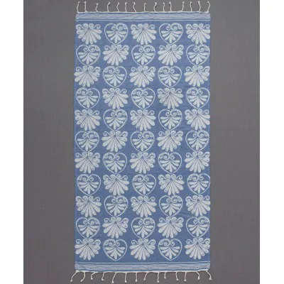 Pestemal sf07 (90cm x 180cm) μπλέ