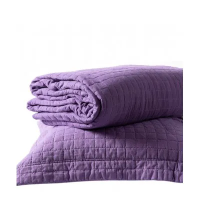ΚΟΥΒΕΡΛΙ σετ (220cm x 240cm   2 x 50cm x 70cm) STONEWASHED PURPLE