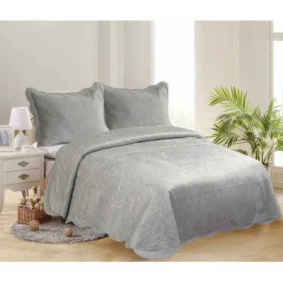 ΚΟΥΒΕΡΛΙ SUPERSOFT ΛΑΧΟΥΡΙ (220cm x 240cm   2 x 50cm x 70cm ) γκρί