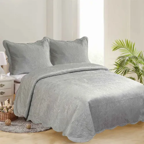 ΚΟΥΒΕΡΛΙ SUPERSOFT ΛΑΧΟΥΡΙ (220cm x 240cm   2 x 50cm x 70cm ) γκρί