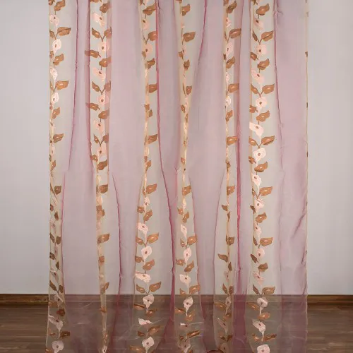 Κουρτίνα zj05 (280cm x 300cm) με τρέσα μωβ