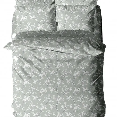 Παπλωματοθήκη Menta Εμπριμέ 480 Grey Μονή (170x250)