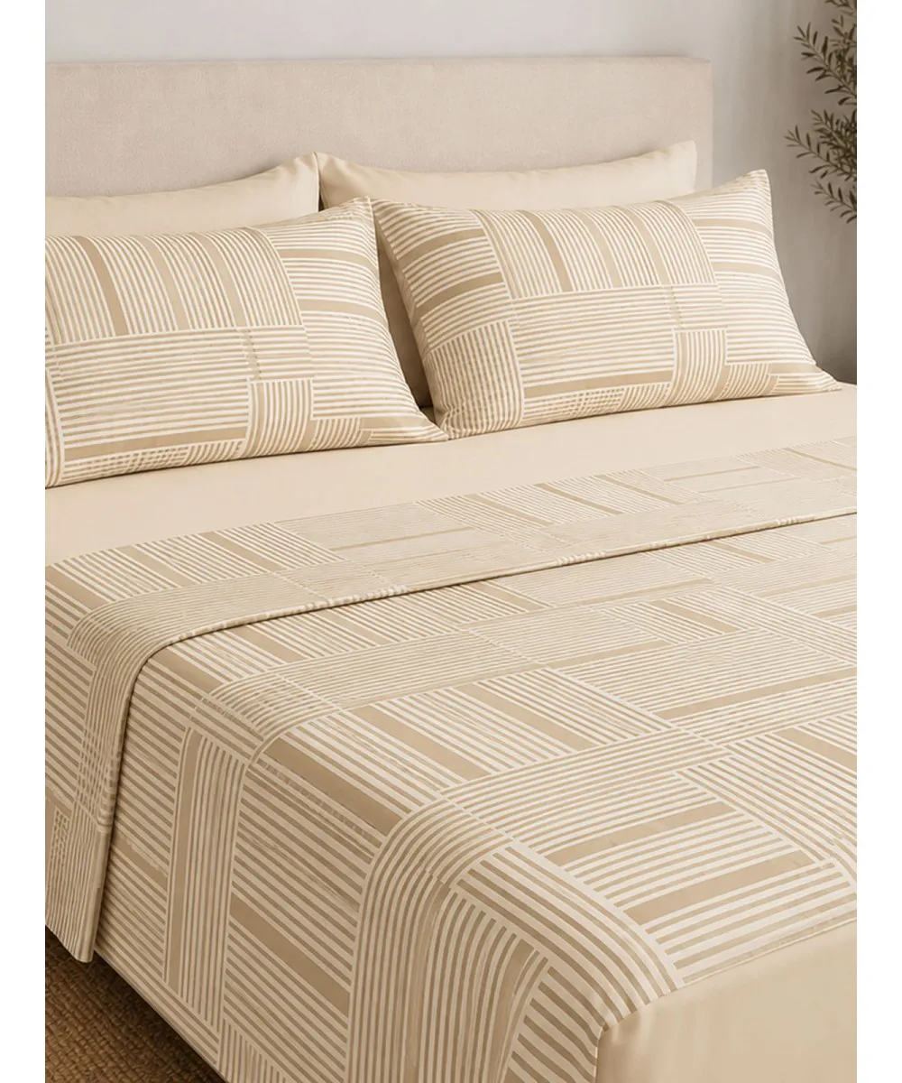 Παπλωματοθήκη Menta Εμπριμέ 600 Grey Μονή (170x250)