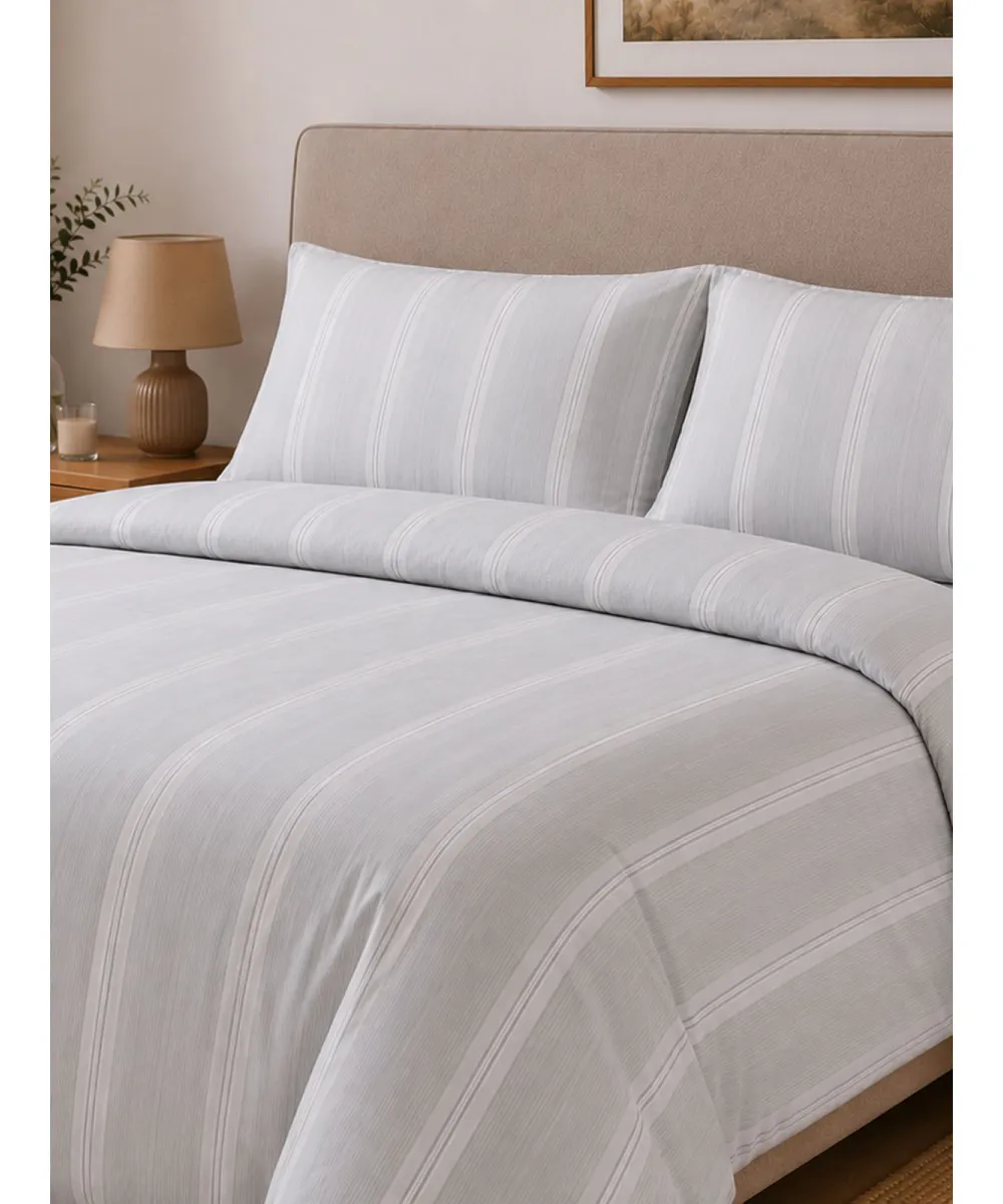 Παπλωματοθήκη Menta Εμπριμέ 620 Grey Μονή (170x250)