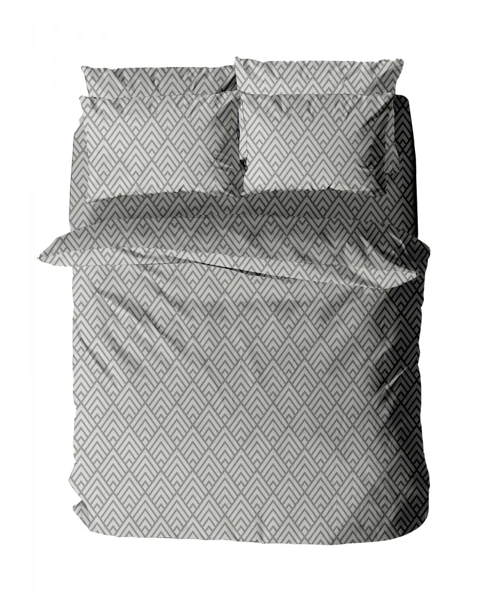 Παπλωματοθήκη Menta Εμπριμέ 500 Grey Μονή (170x250)