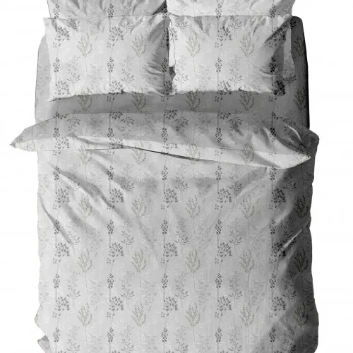 Παπλωματοθήκη Menta Εμπριμέ 400 Grey Υπέρδιπλη (230x250)