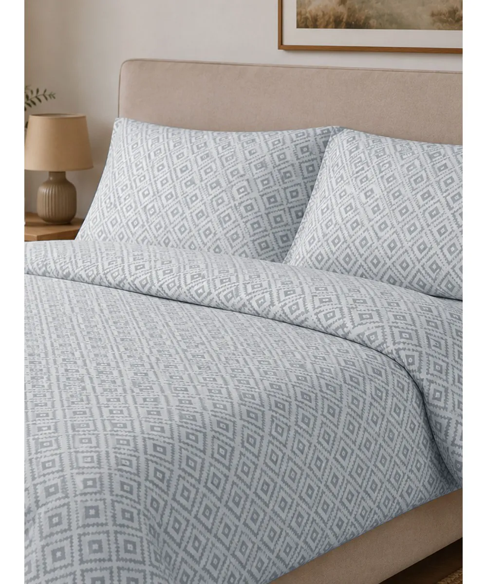 Παπλωματοθήκη Menta Εμπριμέ 640 Blue Υπέρδιπλη (230x250)