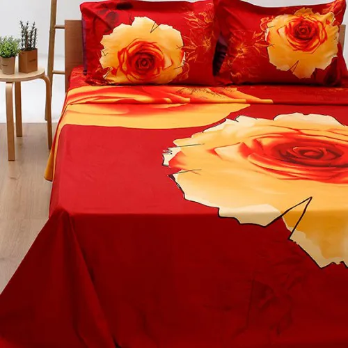 Σετ Παπλωματοθήκη Satin Εμπριμέ 240 Υπέρδιπλη (230x250)