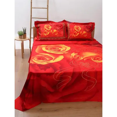 Σετ Παπλωματοθήκη Satin Εμπριμέ 280 Υπέρδιπλη (230x250)