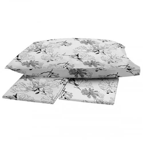 Παπλωματοθήκη Menta Εμπριμέ 070 Grey Μονή (170x250)