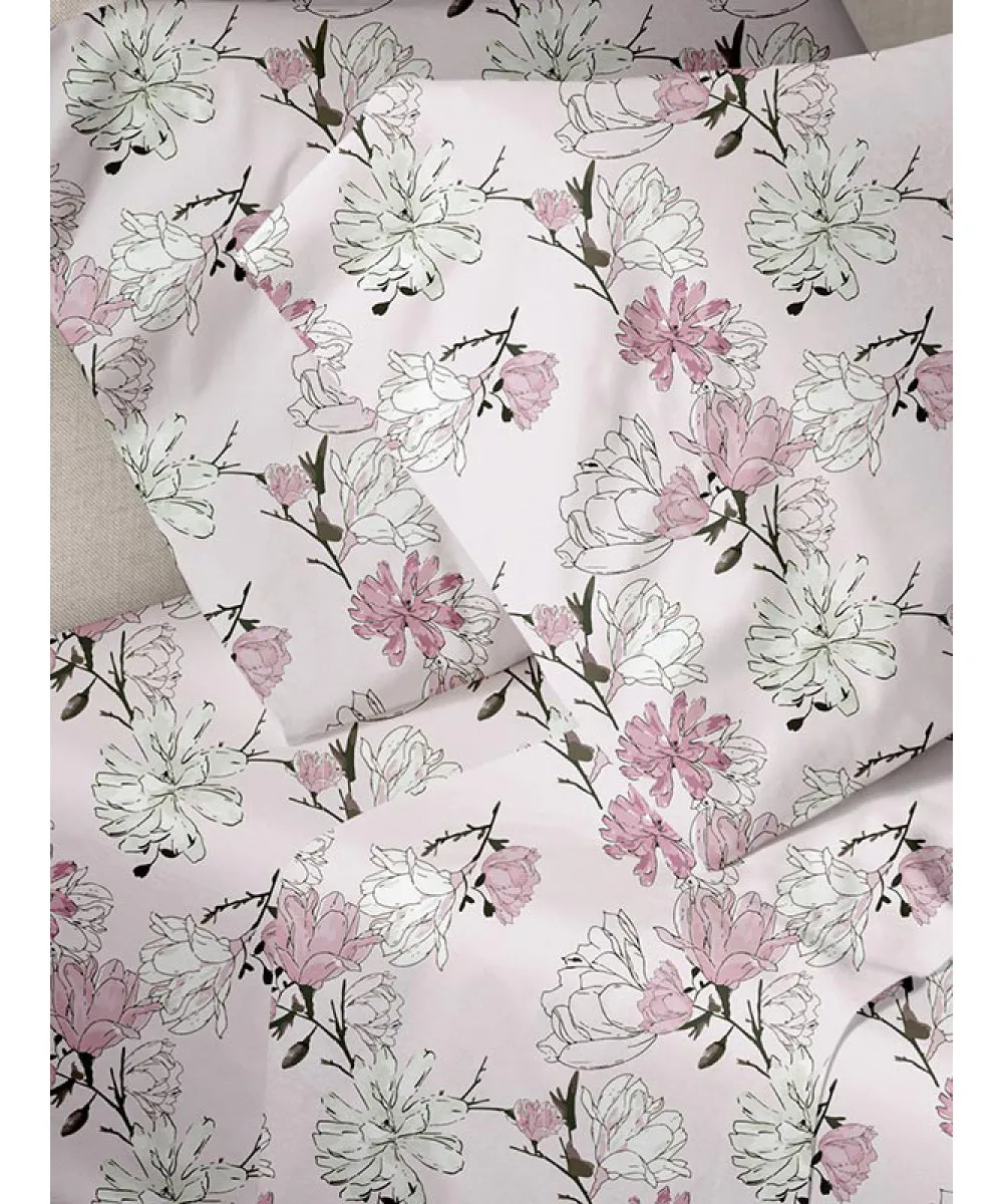 Παπλωματοθήκη Menta Εμπριμέ 070 Pink Μονή (170x250)