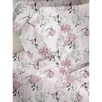 Παπλωματοθήκη Menta Εμπριμέ 070 Pink Μονή (170x250)