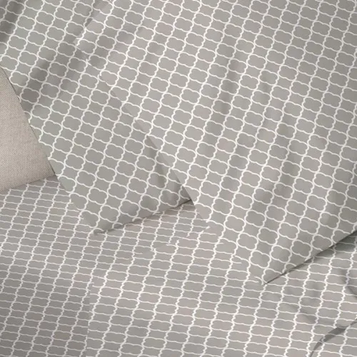 Παπλωματοθήκη Menta Εμπριμέ 530 Grey Μονή (170x250)