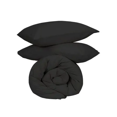 Παπλωματοθήκη Cotton Feelings 111 Black Διπλή (200x250)