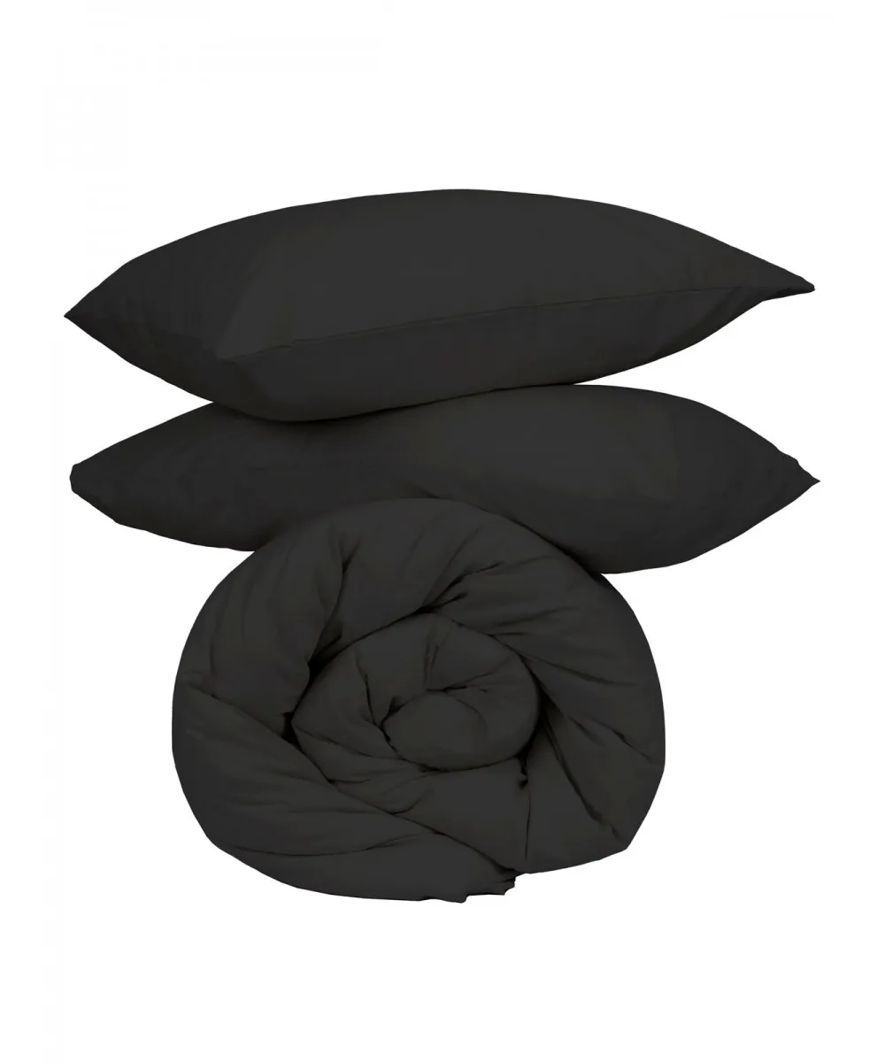 Παπλωματοθήκη Cotton Feelings 111 Black Υπέρδιπλη (230x250)