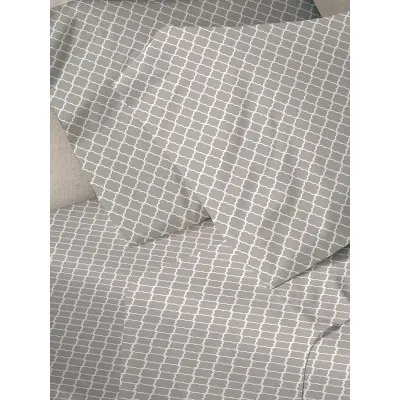 Παπλωματοθήκη Menta Εμπριμέ 530 Grey Υπέρδιπλη (230x250)