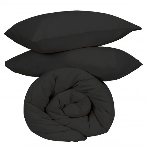 Παπλωματοθήκη Cotton Feelings 111 Black Μονή (170x250)