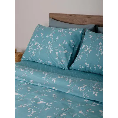 Παπλωματοθήκη Cotton Feelings 924 Aqua Μονή (170x250)
