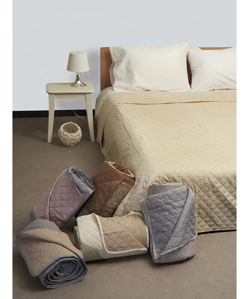 Κουβερλί Fiber Ecru/Beige Μονό (160x220)