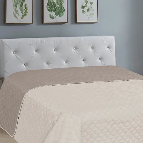 Κουβερλί Fiber Ecru/Beige Μονό (160x220)