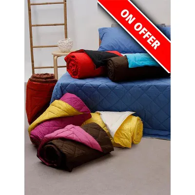 Κουβερλί percale μονόχρωμο Brown/Pink Μονό (160x220)