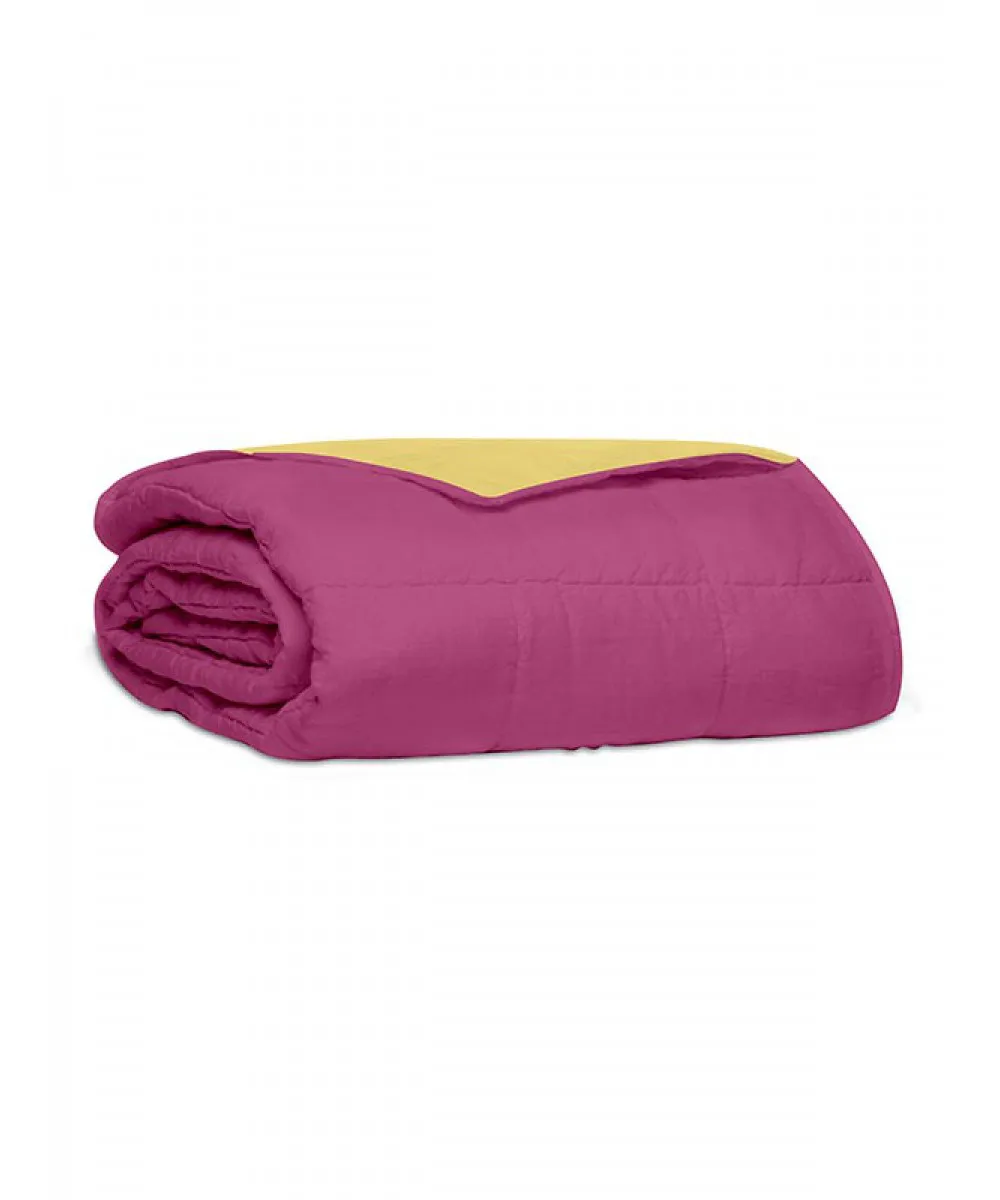 Κουβερλί percale μονόχρωμο Pink Υπέρδιπλο (220x240)