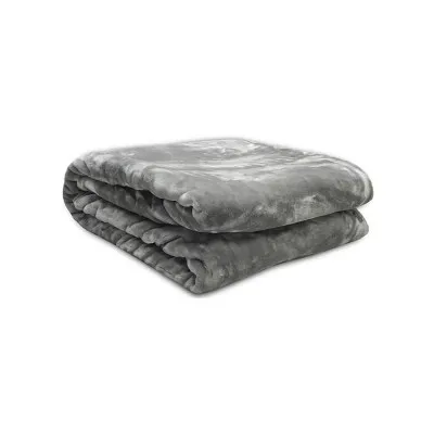 Κουβέρτα βελούδινη Iris Grey Υπέρδιπλη (220x240)