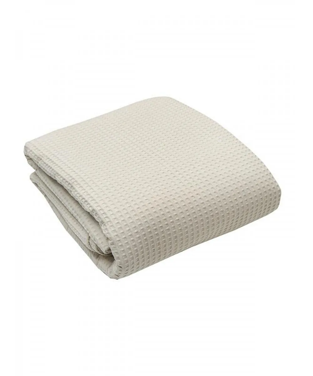Κουβέρτα πικέ cotton Beige Υπέρδιπλη (230x265)