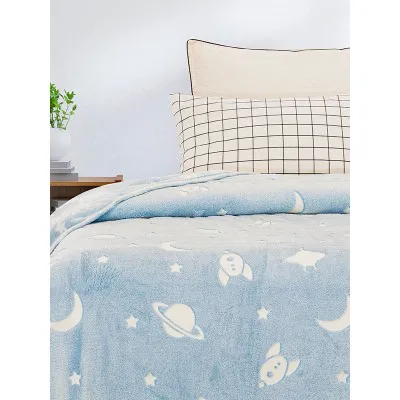 Κουβέρτα φωσφοριζέ αγκαλιας Space Blue 80x90