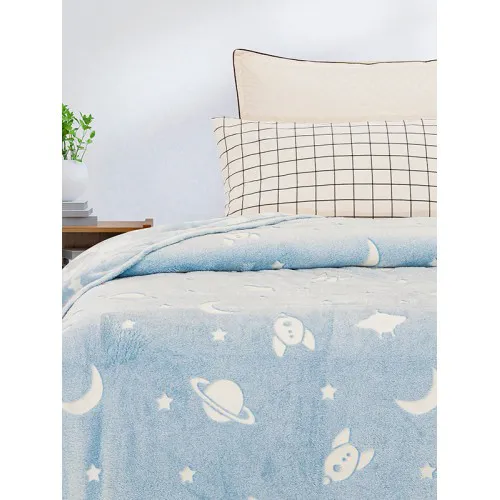 Κουβέρτα φωσφοριζέ αγκαλιας Space Blue 80x90