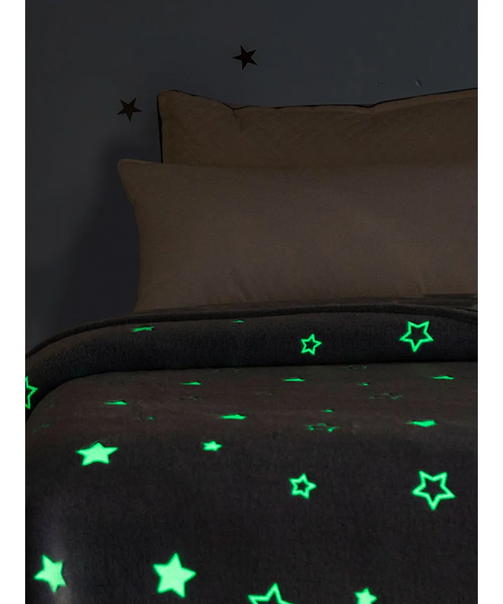 Κουβέρτα φωσφοριζέ αγκαλιας Stars Blue 80x90