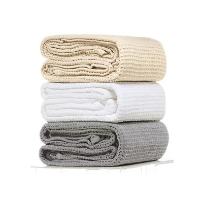Κουβέρτα πικέ cotton Light Grey King Size (240x260)