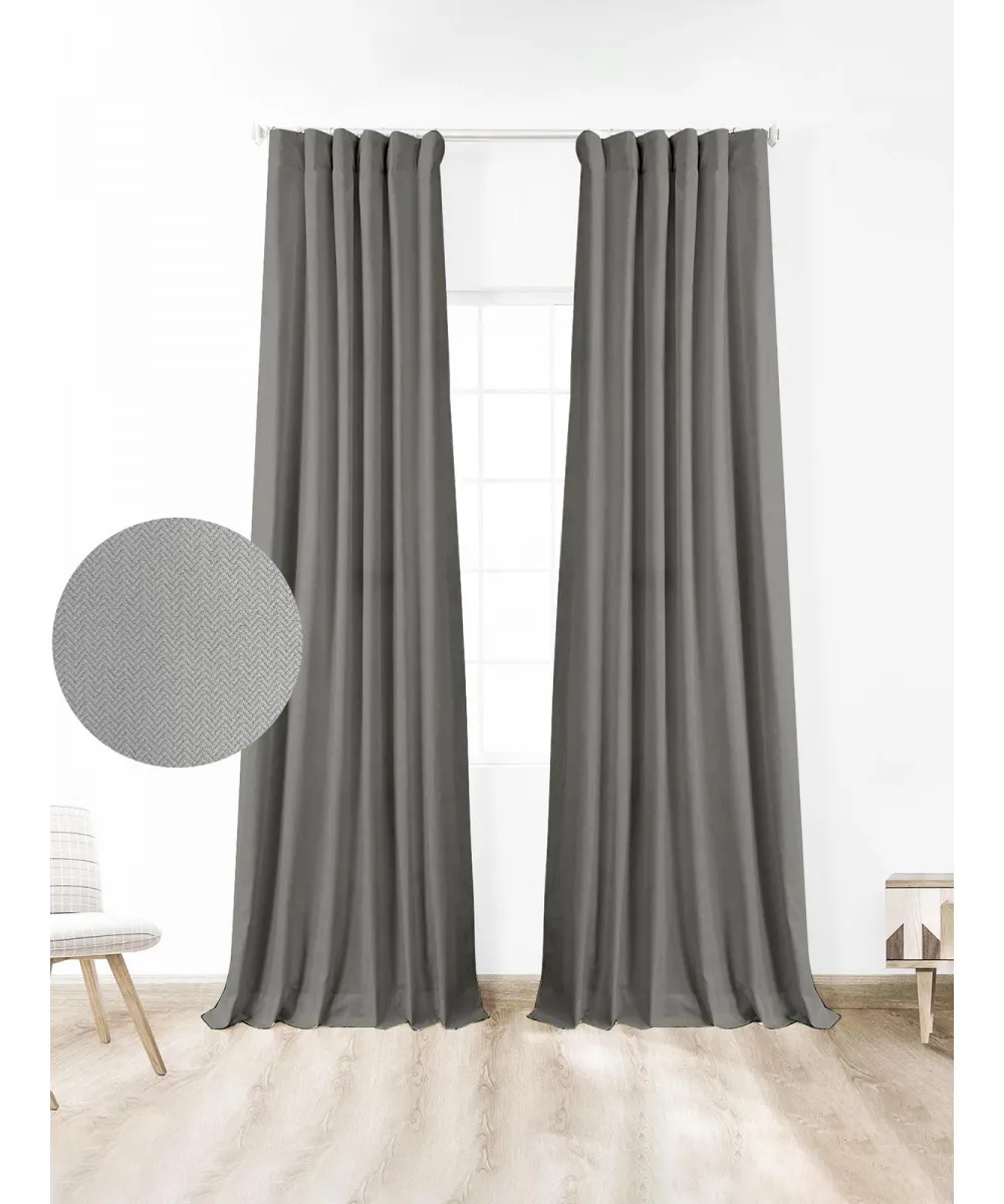 Κουρτίνα μπλακάουτ Foresta Grey 145x280