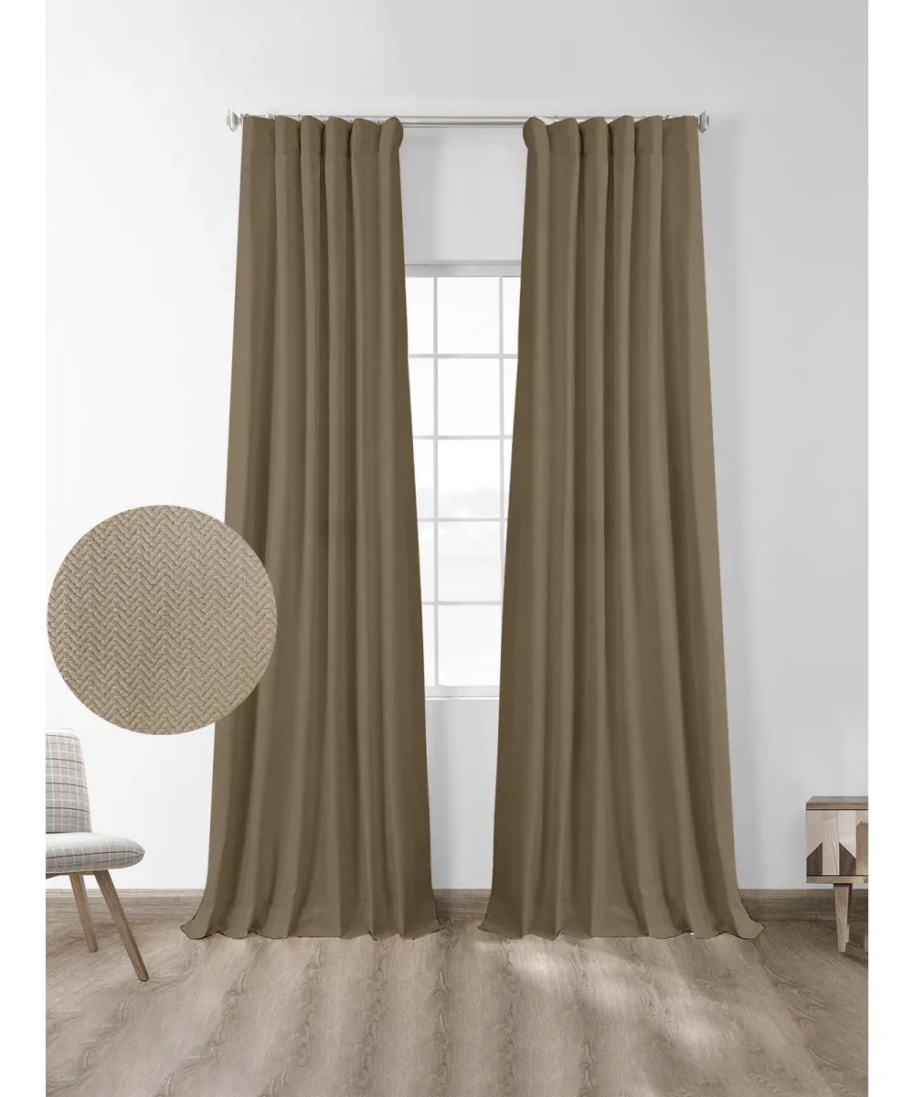 Κουρτίνα μπλακάουτ Foresta Mocha 145x280