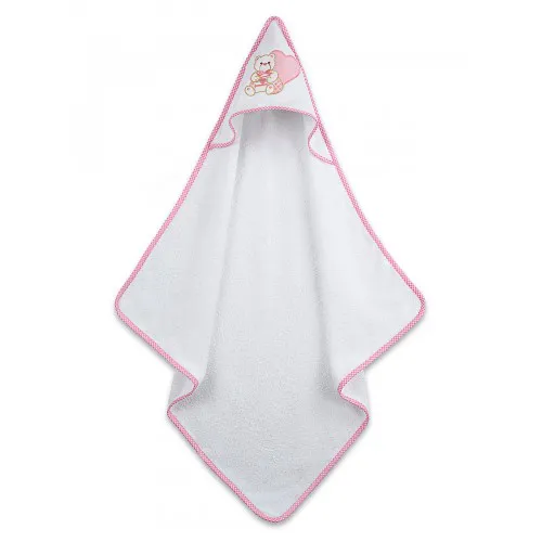 Κάπα κεντητή Heart Pink 75x75