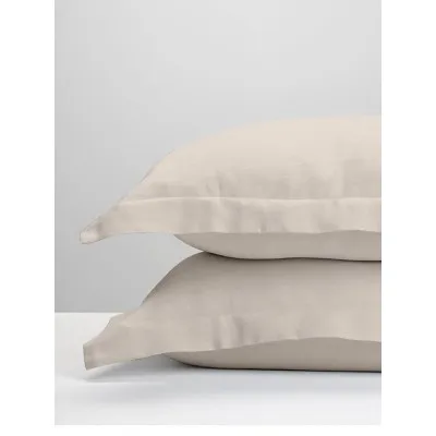 Μαξιλαροθήκες Oxford Satin Beige 50x70