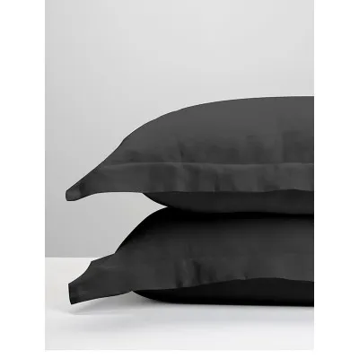 Μαξιλαροθήκες Oxford Satin Dark Grey 50x70