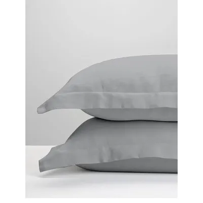Μαξιλαροθήκες Oxford Satin Light Grey 50x70