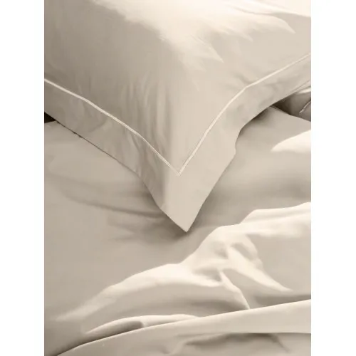 Μαξιλαροθήκες Βαμβακοσατέν Omnia Oxford Beige 50x70