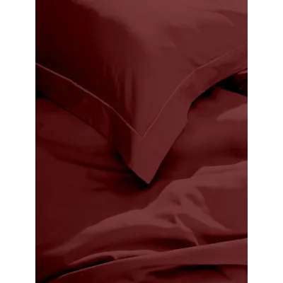Μαξιλαροθήκες Βαμβακοσατέν Omnia Oxford Bordeaux 50x70
