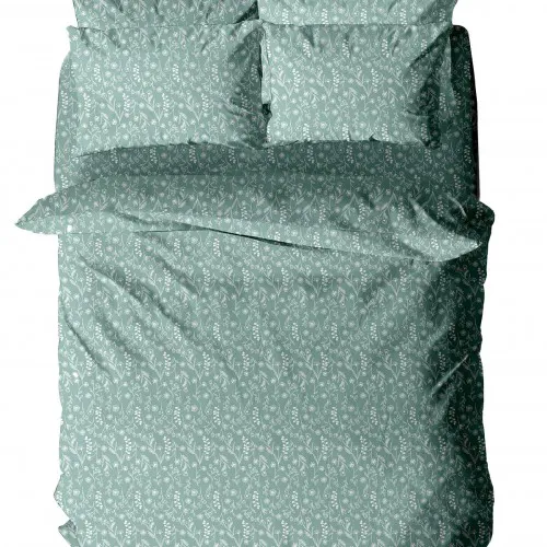 Μαξιλαροθήκη Menta Εμπριμέ 420 Aqua 50x70
