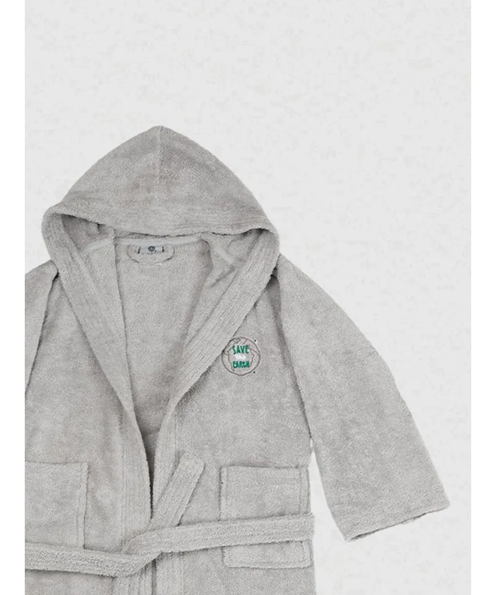 Μπουρνούζι Παιδικό Eco Grey Ηλικία 10-12