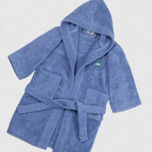Μπουρνούζι Παιδικό Eco Blue Ηλικία 6-8