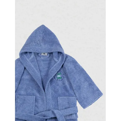 Μπουρνούζι Παιδικό Eco Blue Ηλικία 6-8