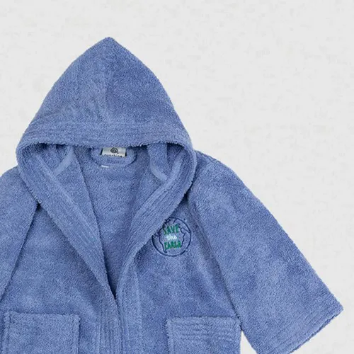 Μπουρνούζι Παιδικό Eco Blue Ηλικία 6-8