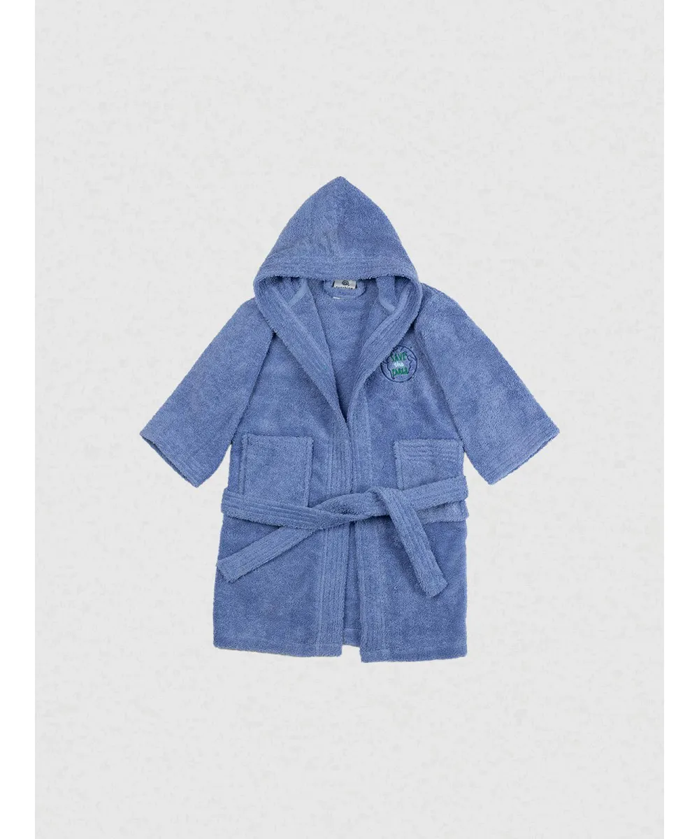 Μπουρνούζι Παιδικό Eco Blue Ηλικία 8-10