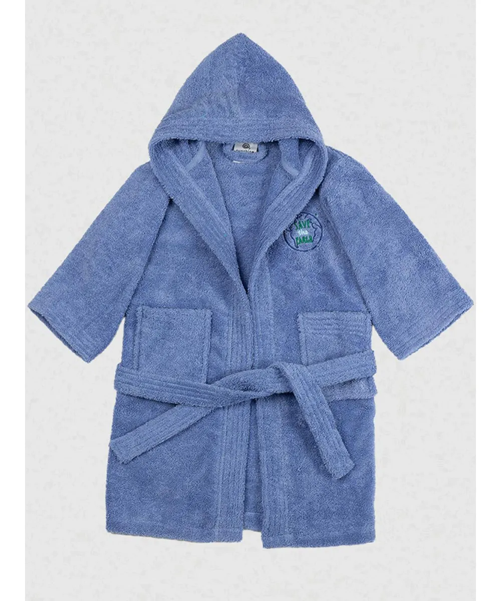 Μπουρνούζι Παιδικό Eco Blue Ηλικία 8-10