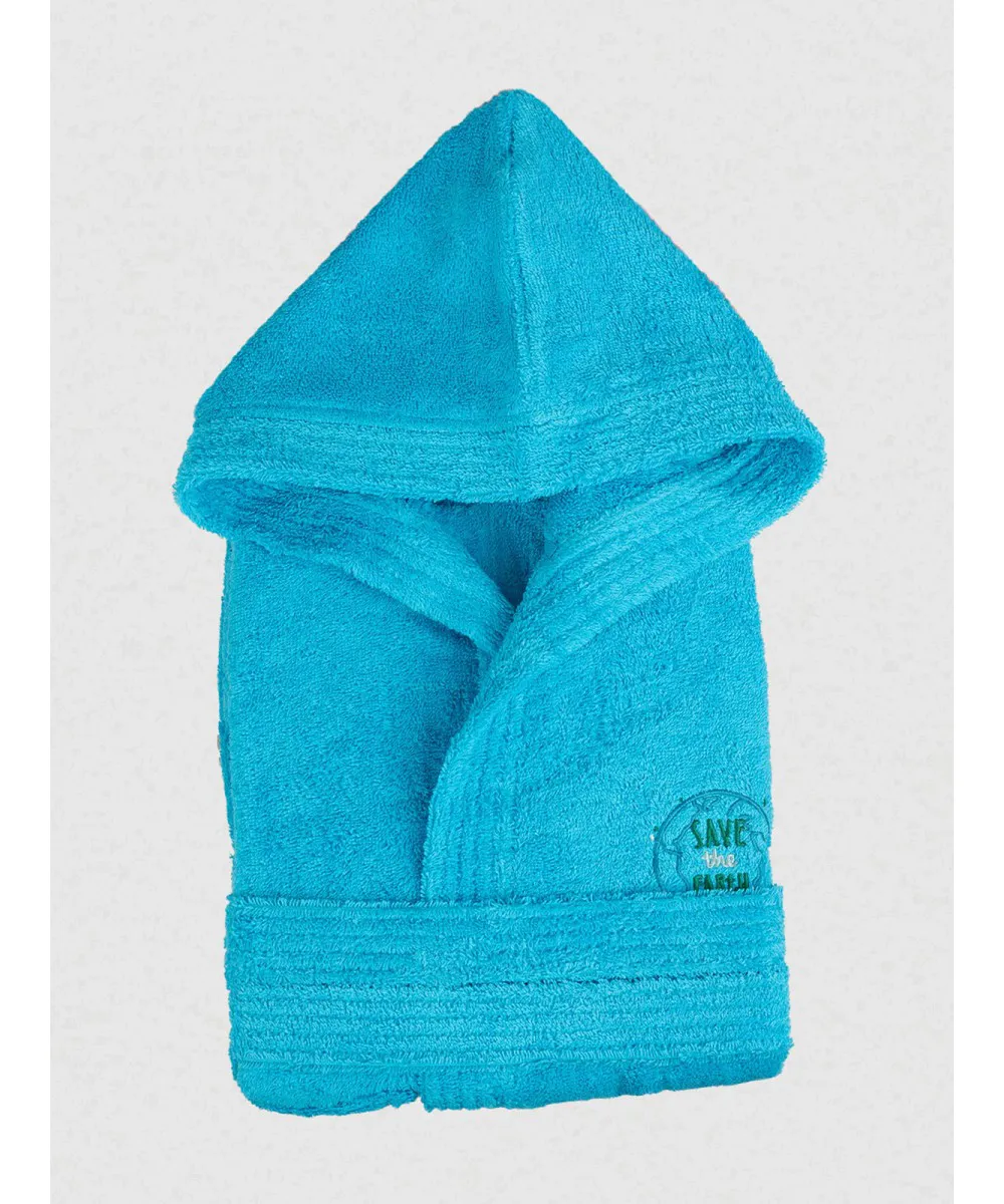 Μπουρνούζι Παιδικό Eco Turquoise Ηλικία 8-10